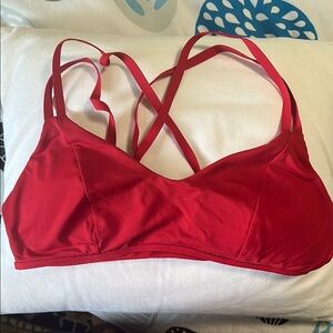 Athleta Red Bikini Seamless Swimwear